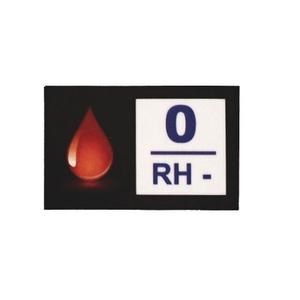 Стикер с кръвна група 0 RH-