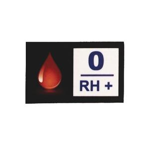 Стикер с кръвна група 0 RH+