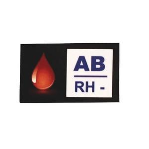 Стикер за кръвна група AB RH-