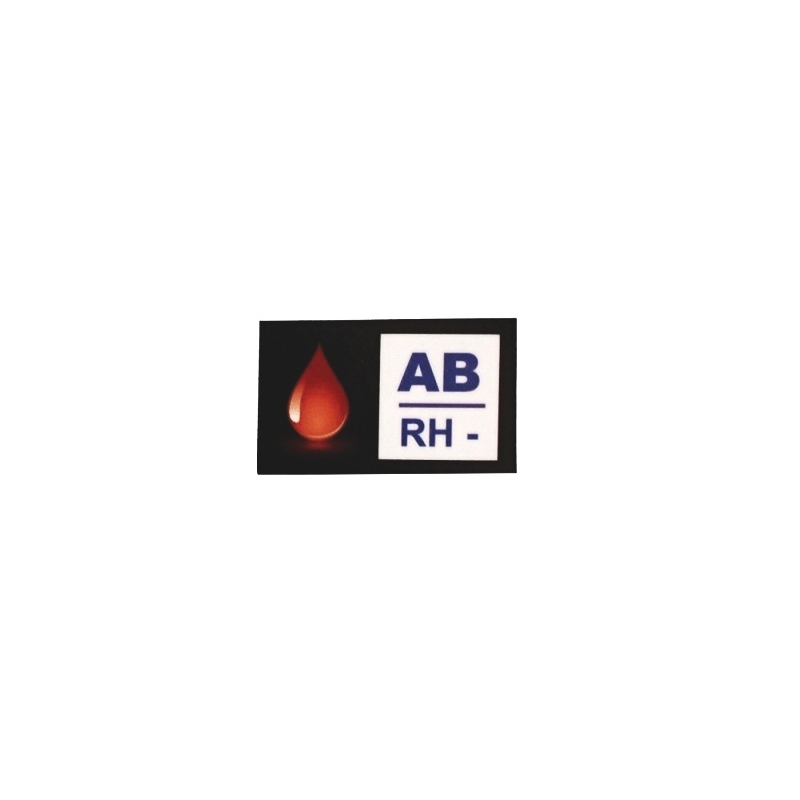 Стикер за кръвна група AB RH-