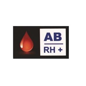 Стикер за кръвна група AB RH+